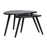 Vicenza Nest of Two Side Tables Black